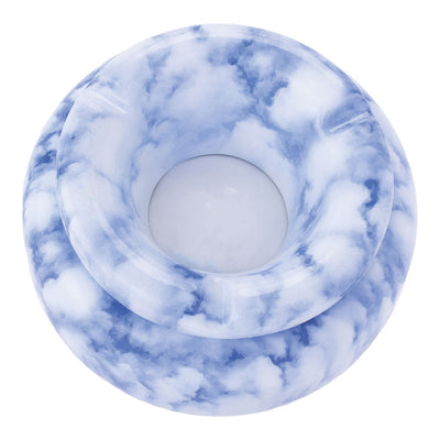 Fujima Moroccan Ceramic Ashtray - Marble Blue / 5" - Headshop.com