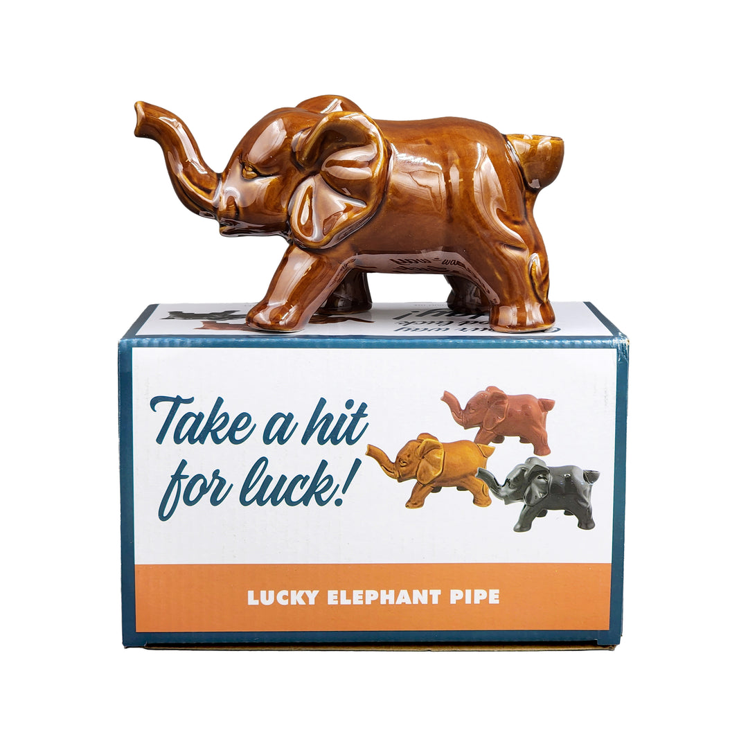 Elephant novelty pipe - Sienna Color - Headshop.com