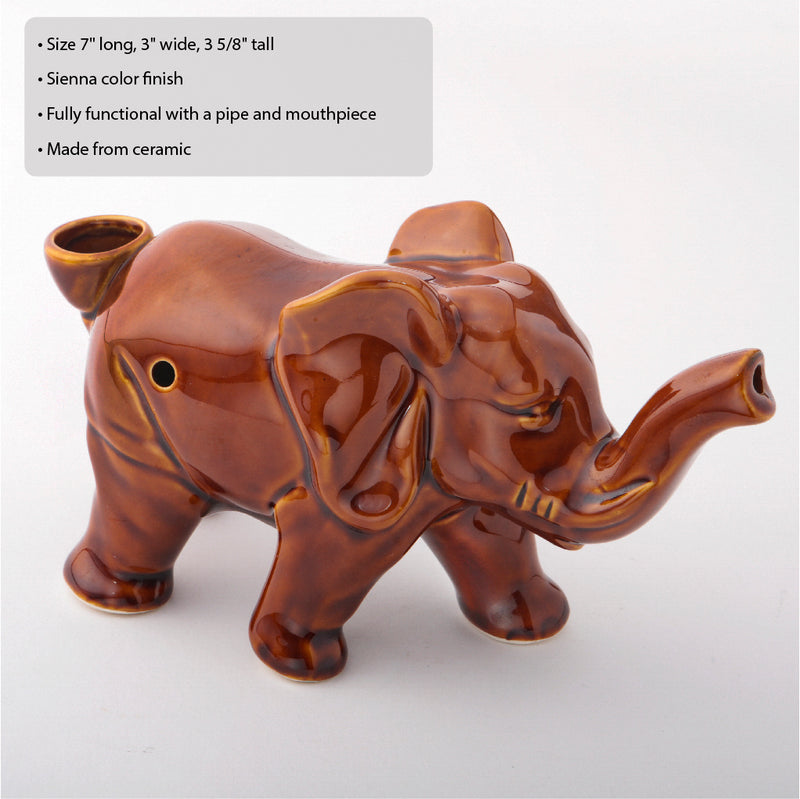 Elephant novelty pipe - Sienna Color - Headshop.com