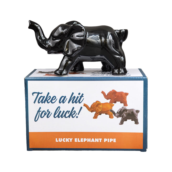 Elephant Novelty Pipe - Black Color - Headshop.com