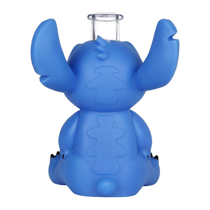 Little Blue Creature Vinyl on Glass Water Pipe - 7" / 14mm F