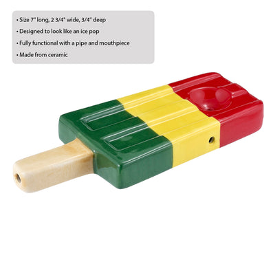 Rasta Ice Pop Pipe - Headshop.com