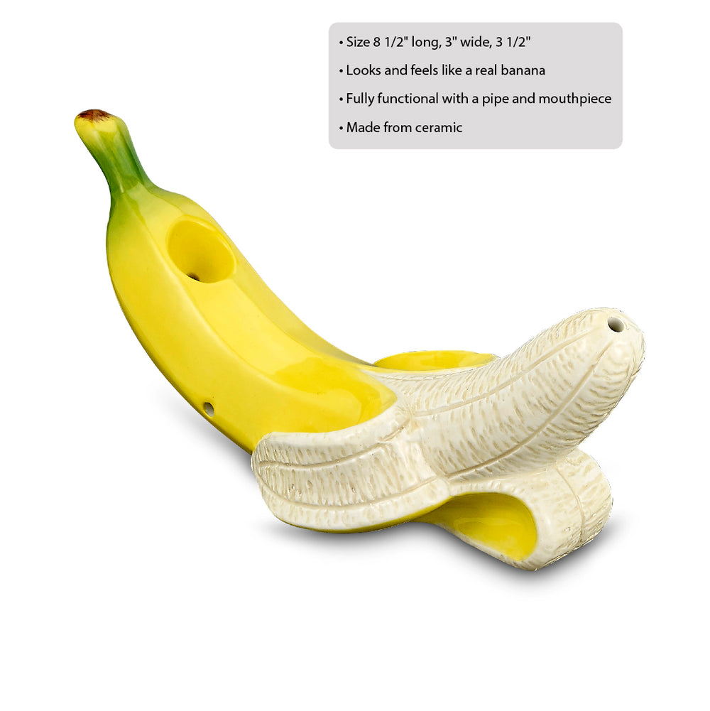 Banana Pipe - Curvy Tropical Fruit Pipe - Headshop.com