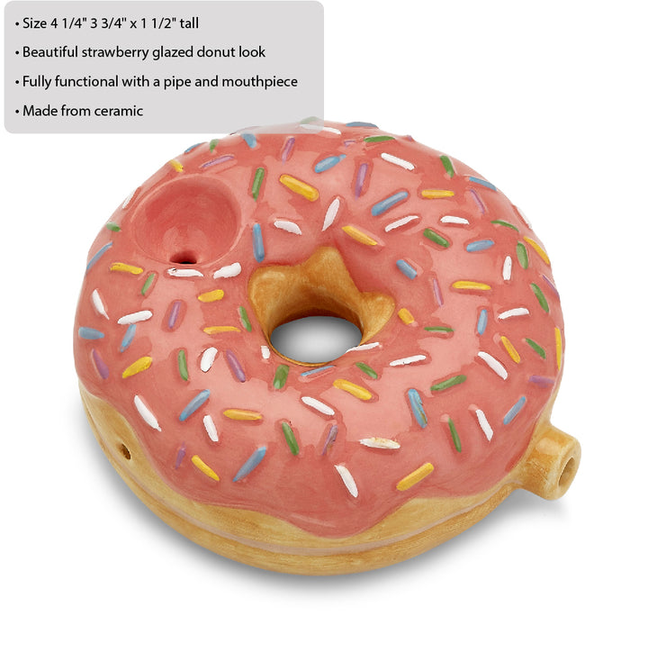Strawberry Donut Pipe - Headshop.com
