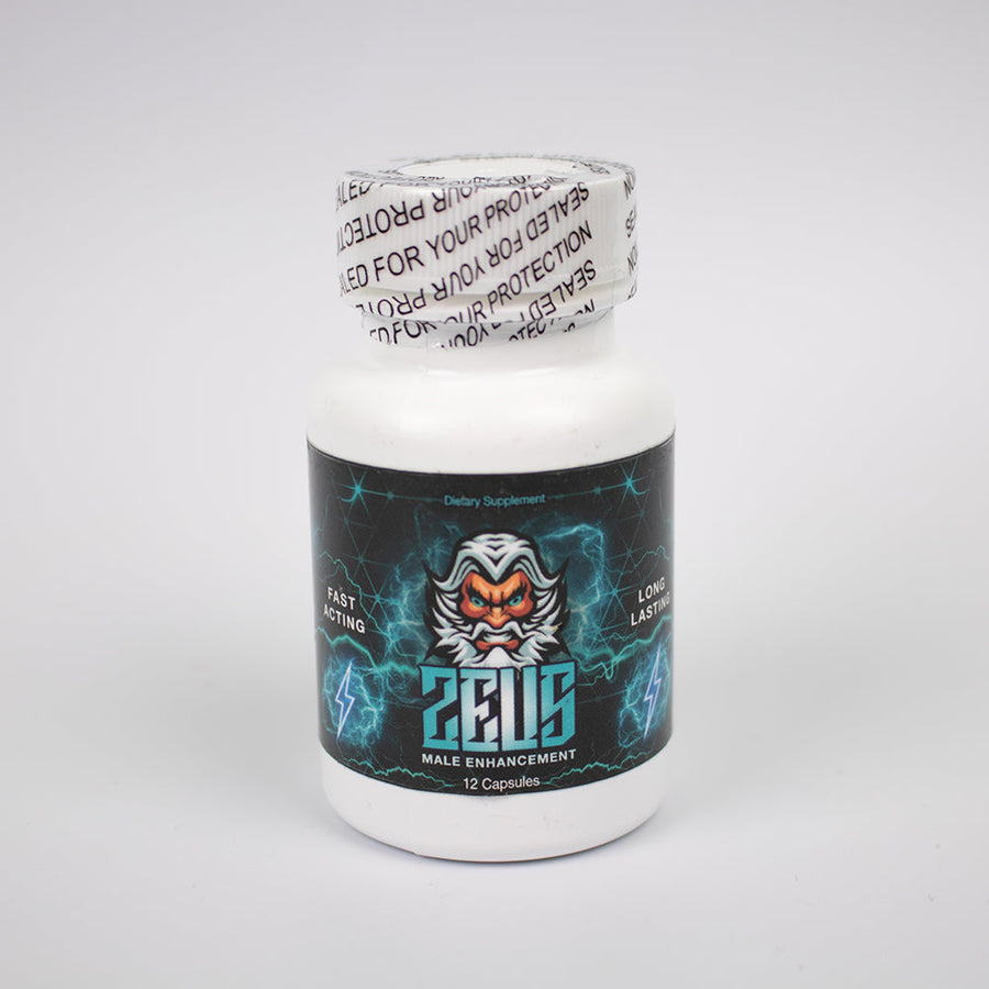 Zeus Plus Male Supplement Pill Bottle (12) - Headshop.com