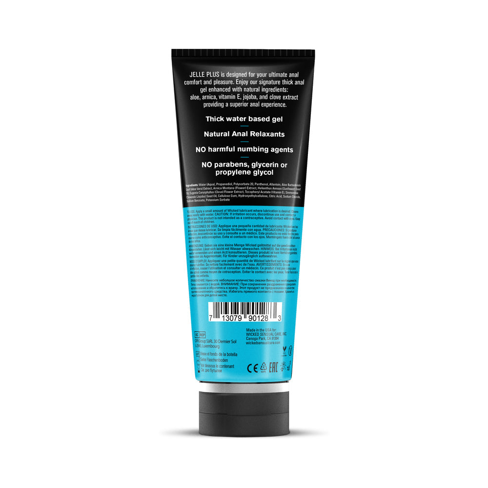 Wicked Jelle Plus Anal Lubricant with Relaxants 8 oz. - Headshop.com