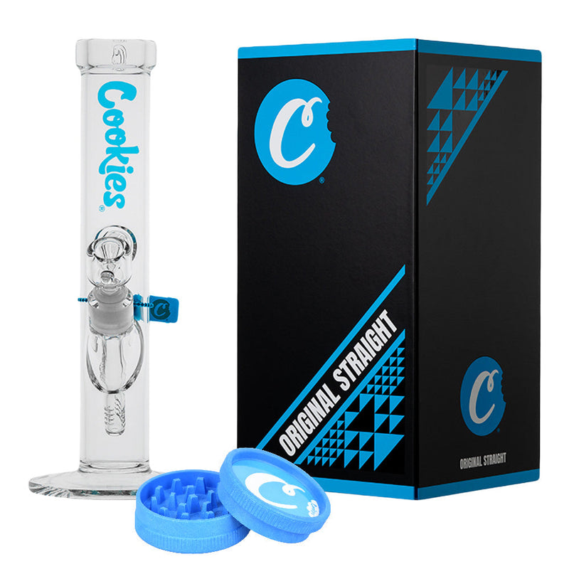 Cookies Original Straight Tube Glass Water Pipe | 13.25" | 14mm F - Headshop.com