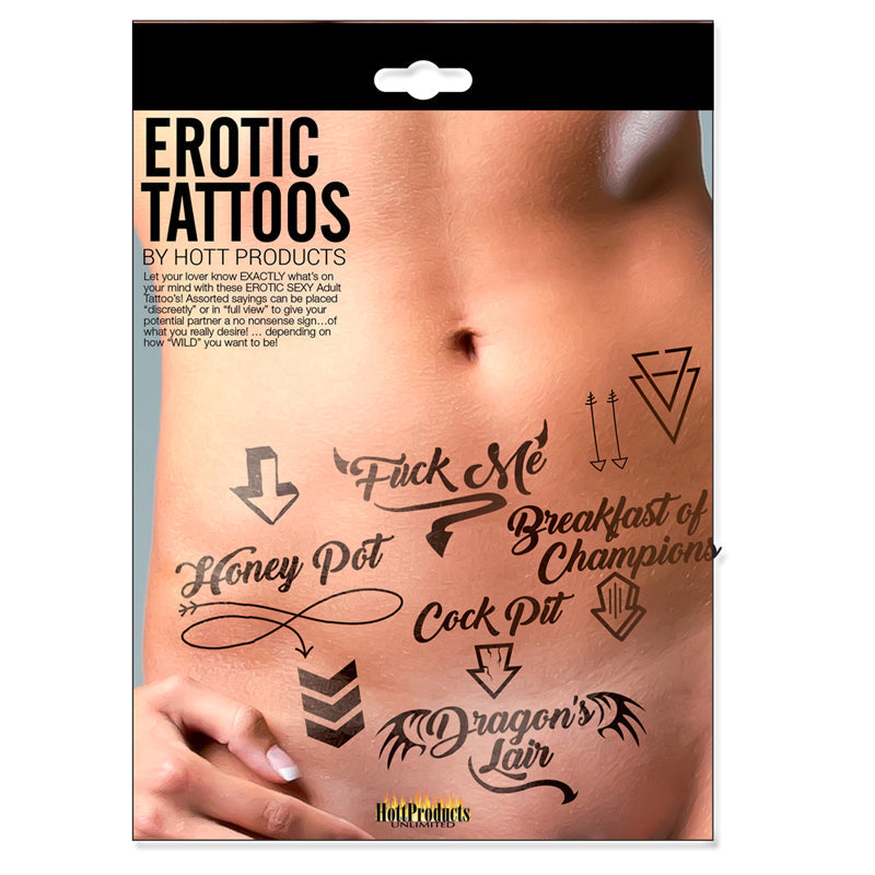 Adult Erotic Tattoos Assorted Pack - Headshop.com