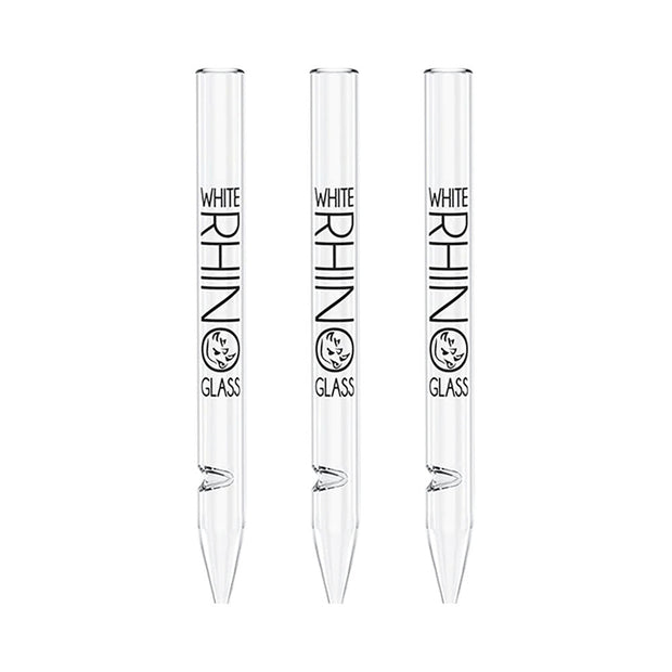 White Rhino Dab Straw w/ Silicone Cap | 5" | 25pc Display - Headshop.com