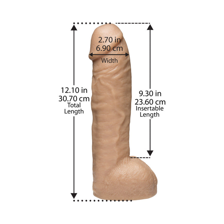 Vac-U-Lock - Realistic Hung White - Headshop.com