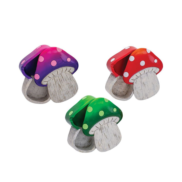 Spotted Mushroom Covered Polyresin Ashtray - 5.25" x 4" 4ct - Headshop.com