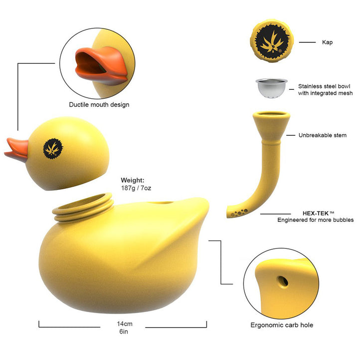 Piecemaker Kwack Silicone Duck Bong - Headshop.com