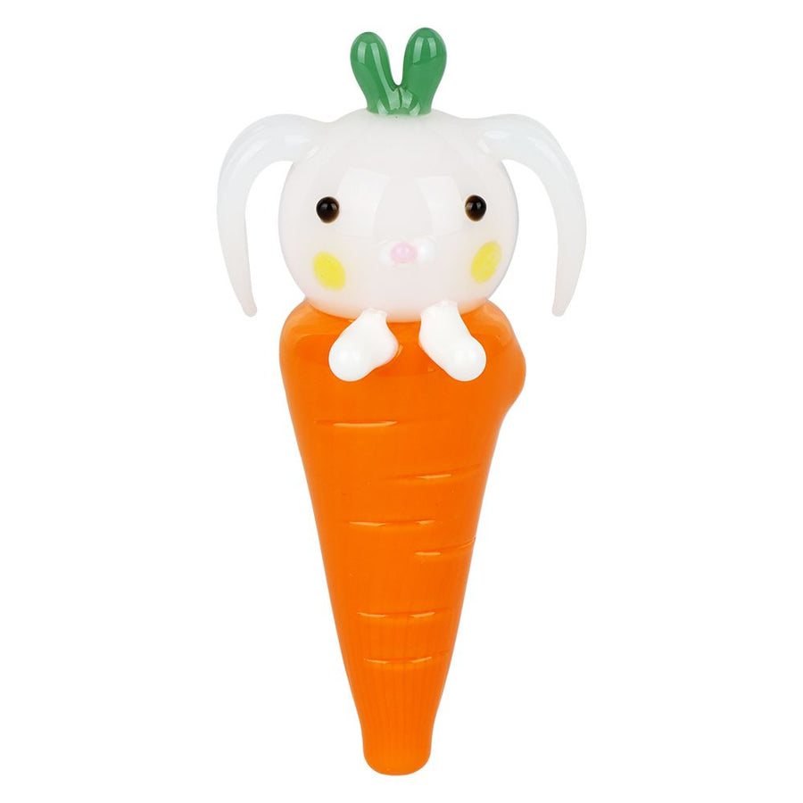 Hare and Carrot Glass Hand Pipe - 4.25" - Headshop.com