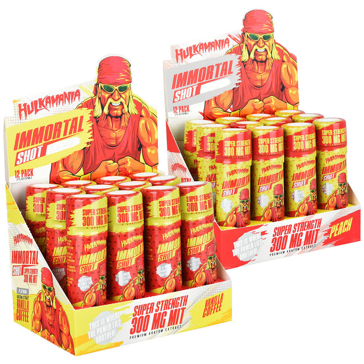 Hulkamania Immortal Kratom Shots | 300mg | 2oz | 12pc Display - Headshop.com