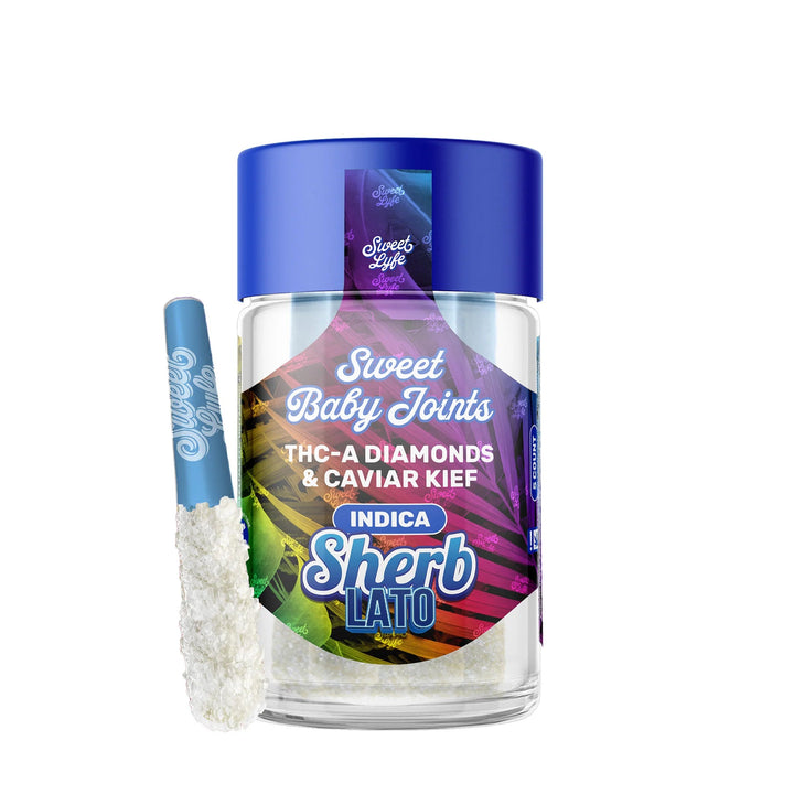 Sweet Lyfe Baby Joints THC-A Diamonds & Caviar Kief - Sherb Lato - Indica - Headshop.com