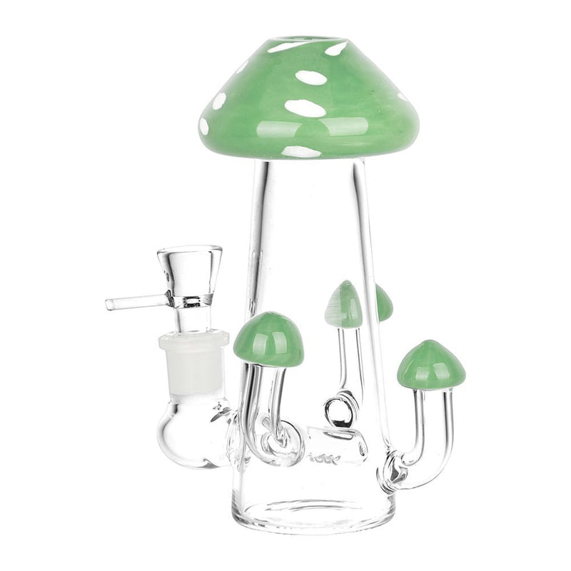 Old School Toadstool Glass Water Pipe - 6" / 14mm F / Colors Vary