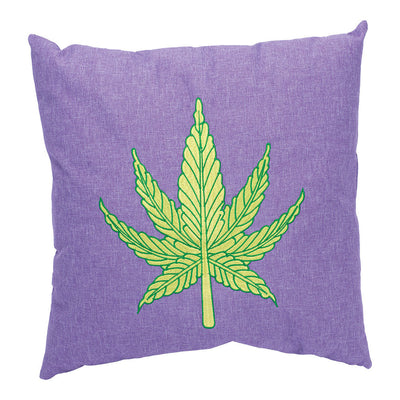 Leaf Purple Plush Pillow - 16"x15" - Headshop.com