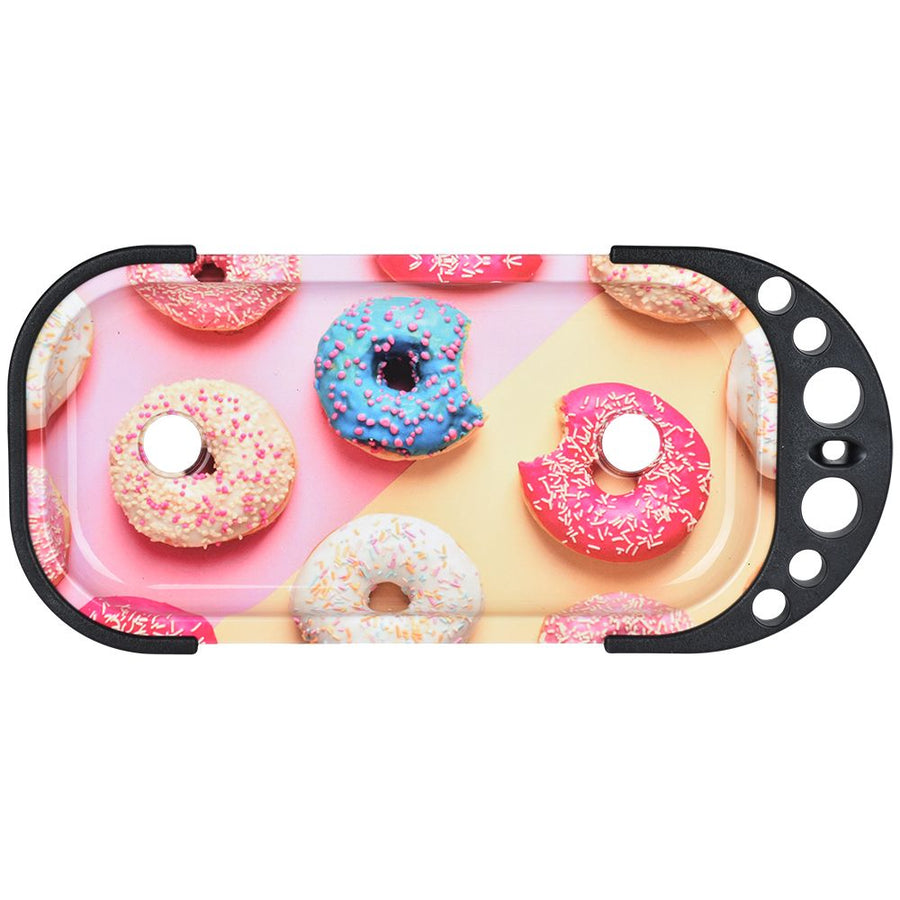 Elevated Metal Rolling Tray & Cone Loader Kit - Donut / 9.25"x 4.2" - Headshop.com
