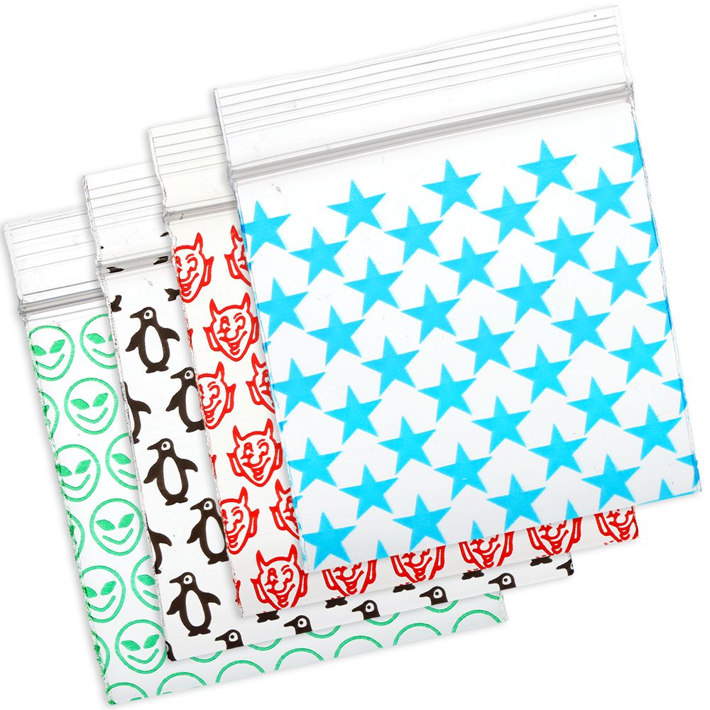 Designer Recloseable Zip Top Plastic Bags | 1000ct Bundle - Headshop.com