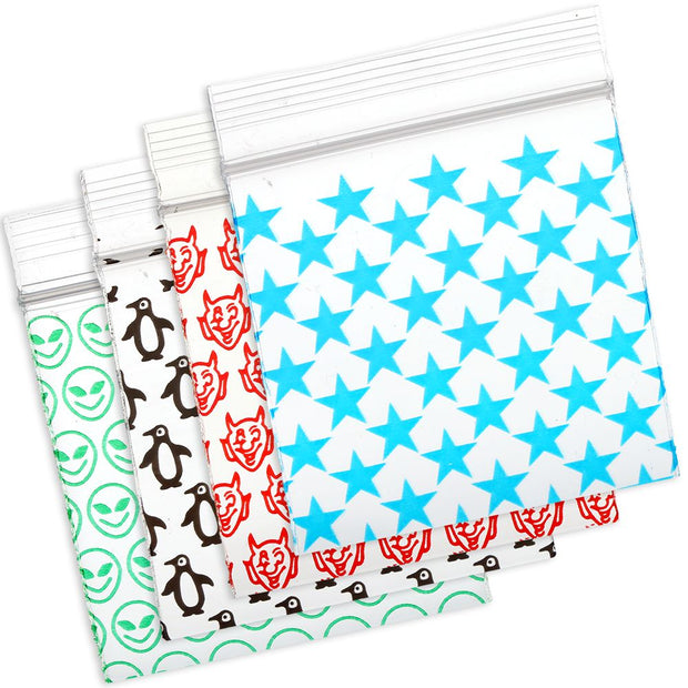 Designer Recloseable Zip Top Plastic Bags | 1000ct Bundle - Headshop.com