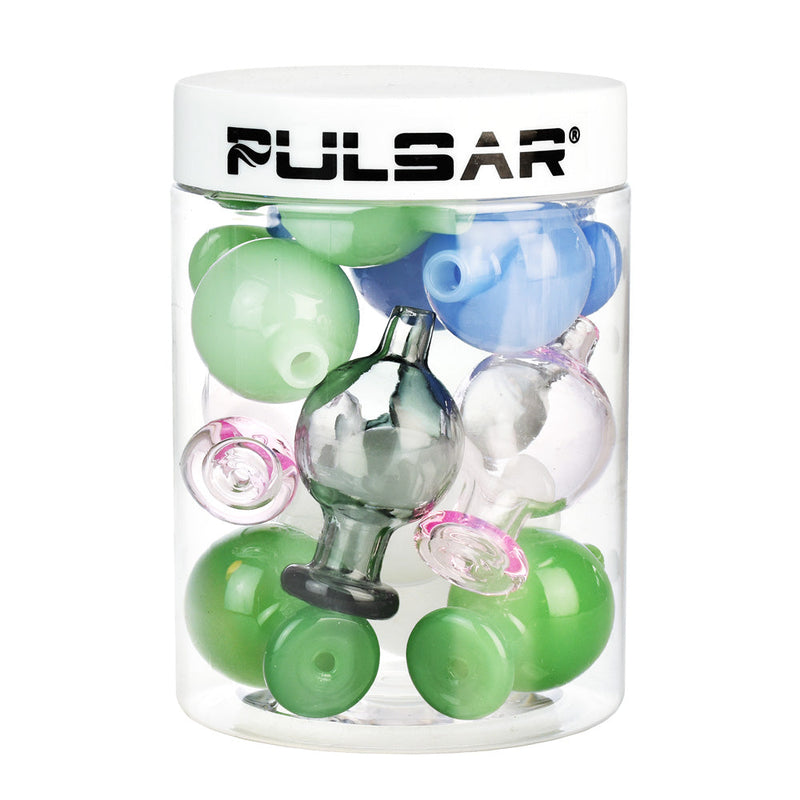 12PC TUB - Pulsar Bubble Carb Cap - 25mm / Assorted Colors - Headshop.com