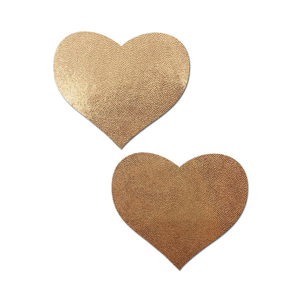 Pastease Love: Liquid Rose Gold Heart Nipple Pasties - Headshop.com