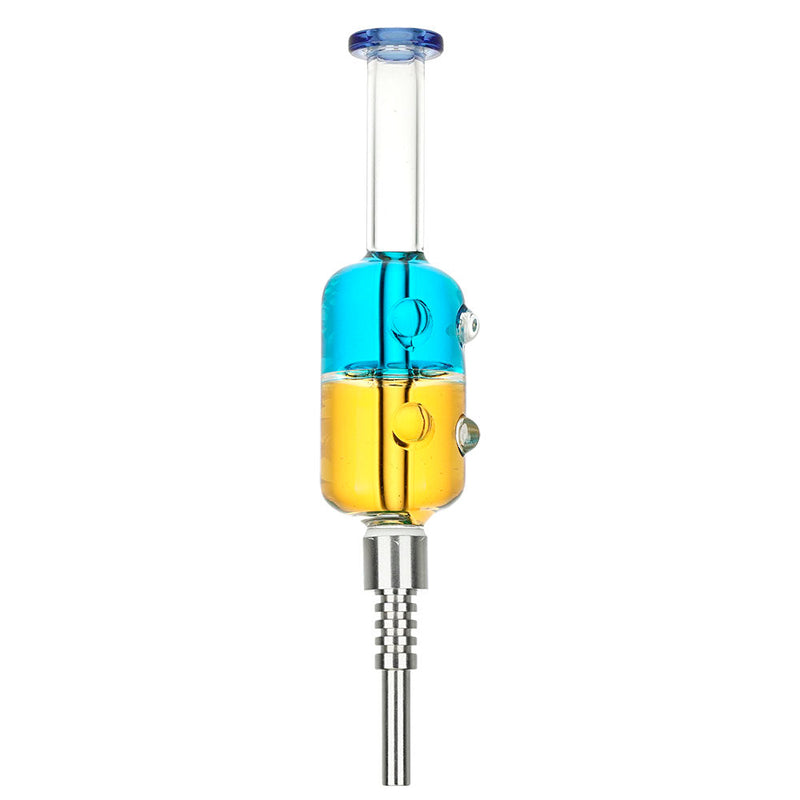 Dual Color Glycerin Dab Straw w/ SS Tip - 8" / Colors Vary - Headshop.com
