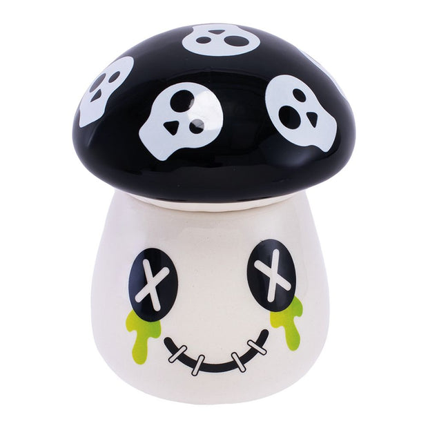 Fujima Mushroom Skull Ceramic Stash Jar - 4.25" - Headshop.com