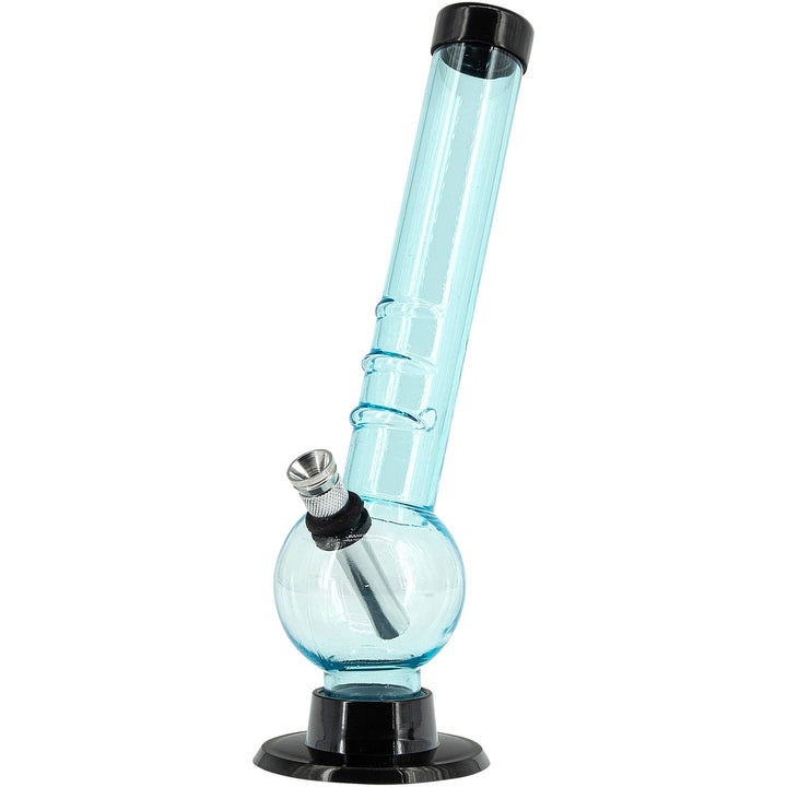 Acrylic Angled Neck Bubble Bong  8" - Multiple Colors