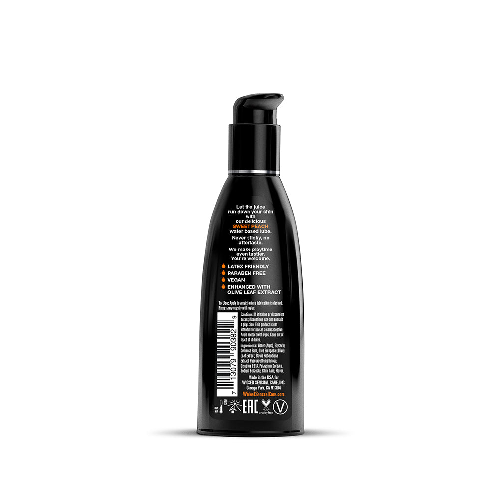 Wicked Aqua Sweet Peach Water-Based Lubricant 2 oz. - Headshop.com