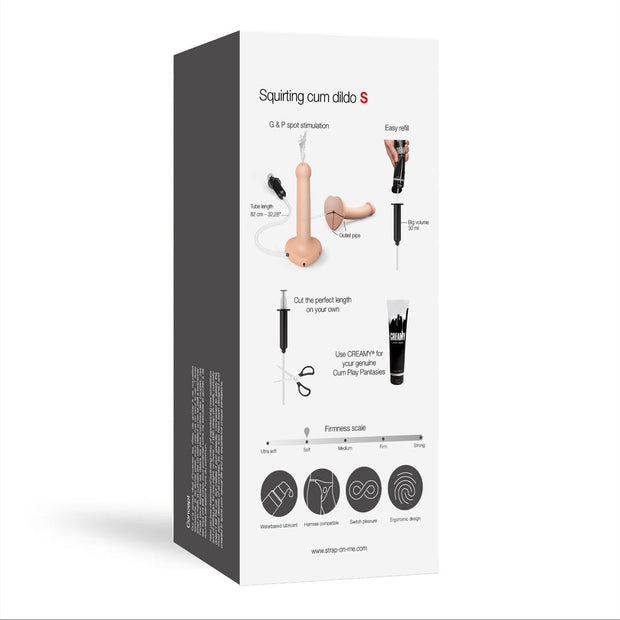 Strap-On-Me Squirting Cum Semi-Realistic Silicone Dildo Vanilla S (fluid not included) - Headshop.com