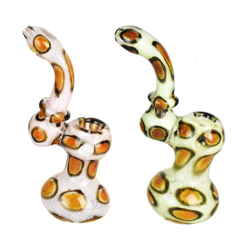 Laid Back Leopard Stand Up Bubbler Pipe - 7"/Colors Vary - Headshop.com