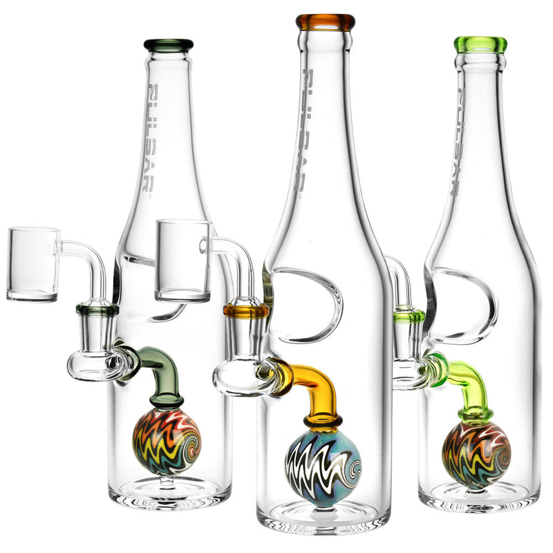 Pulsar Bottle Style Dab Rig - 9.5" / 14mm F / Colors Vary - Headshop.com