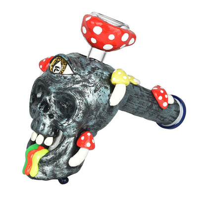 Pulsar Rainbow Puking Skull Bubbler Pipe - 8" / 19mm F - Headshop.com
