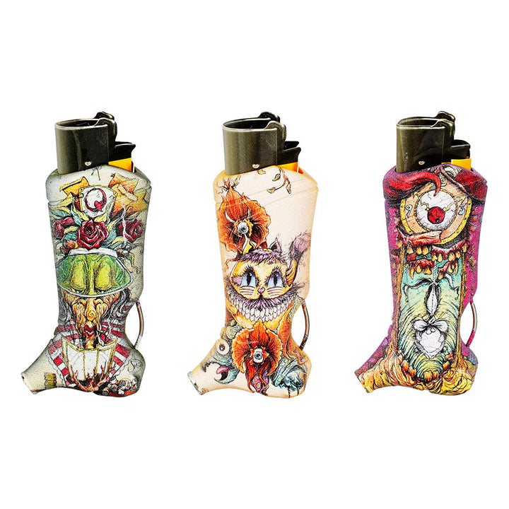 25PC DISP- Toker Poker Lighter Sleeve- Clipper/Alice in Wonderland/Asst - Headshop.com