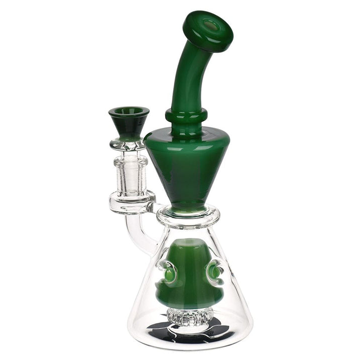 Glass House Two-Toned Hourglass Water Pipe - 8" / 14mm F / Colors Vary - Headshop.com