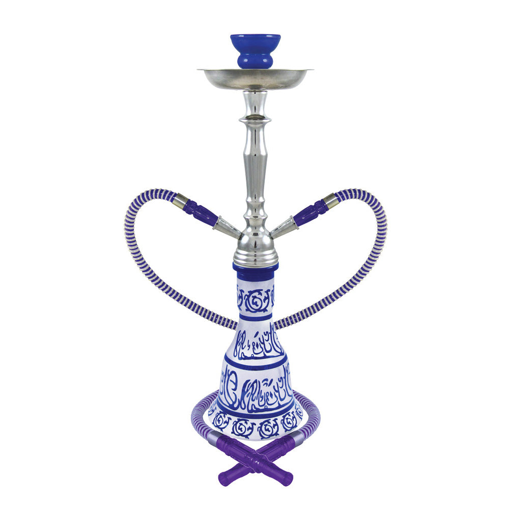 20" Hieros 2-Hose Premium Hookah - Colors Vary - Headshop.com