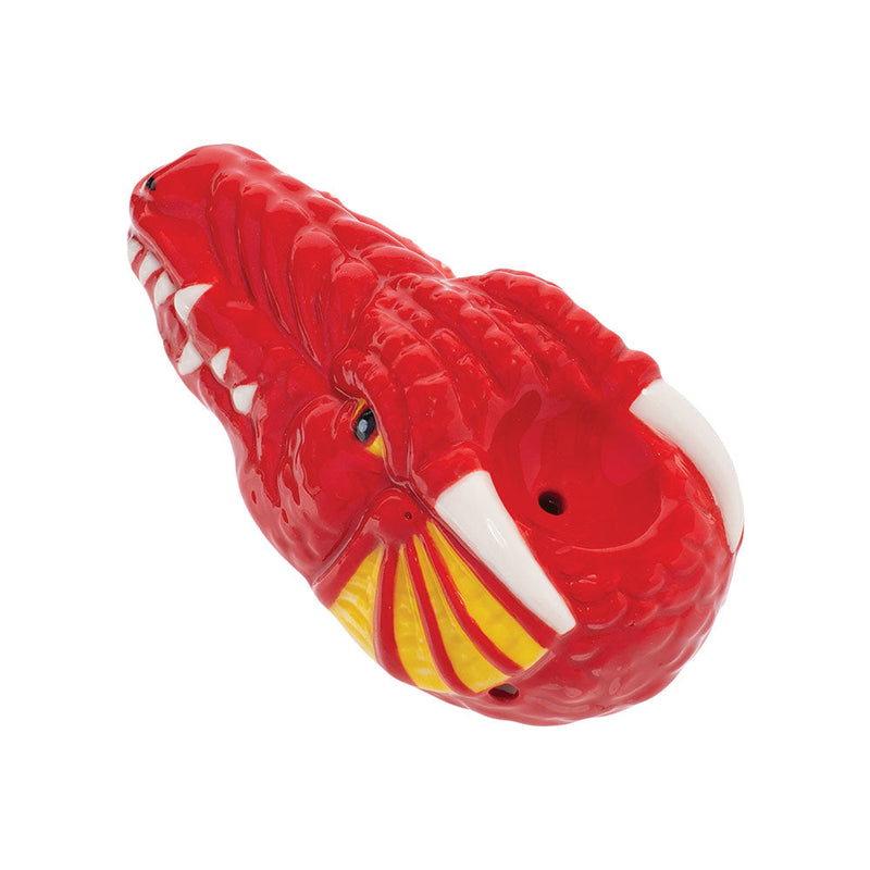 Wacky Bowlz Red Dragon Ceramic Hand Pipe | 3.5" - Headshop.com