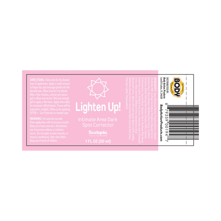 Sextopia Lighten Up Dark Spot Corrector Gel 1 oz. Bottle - Headshop.com