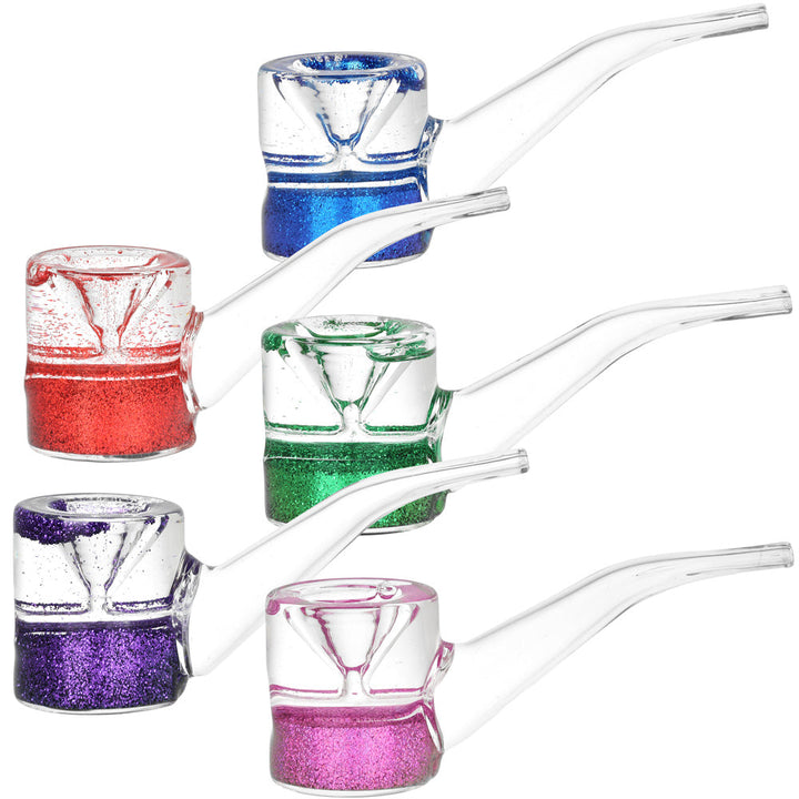 So Camp Glitter Glycerin Hand Pipe - 5" / Colors Vary - Headshop.com