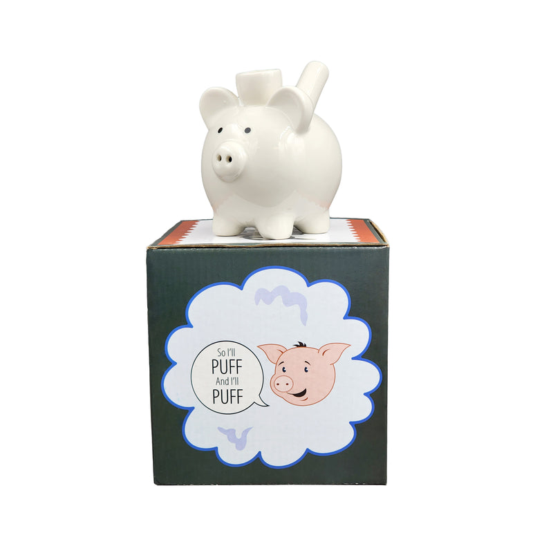 Pig Novelty Pipe - White Color - Headshop.com