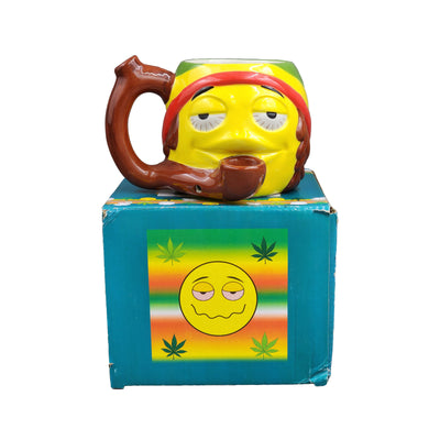 Rasta Emoji Mug Pipe - Headshop.com