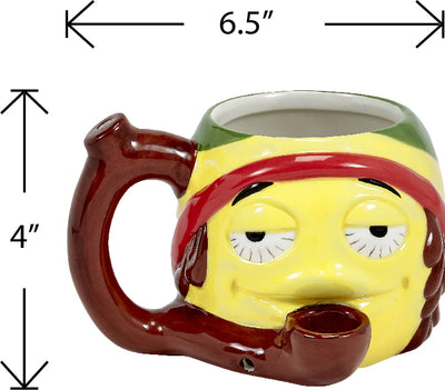 Rasta Emoji Mug Pipe - Headshop.com