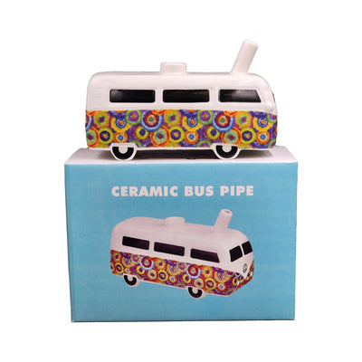Retro Vintage Bus Pipe - Colorful Flower Burst Design - Headshop.com