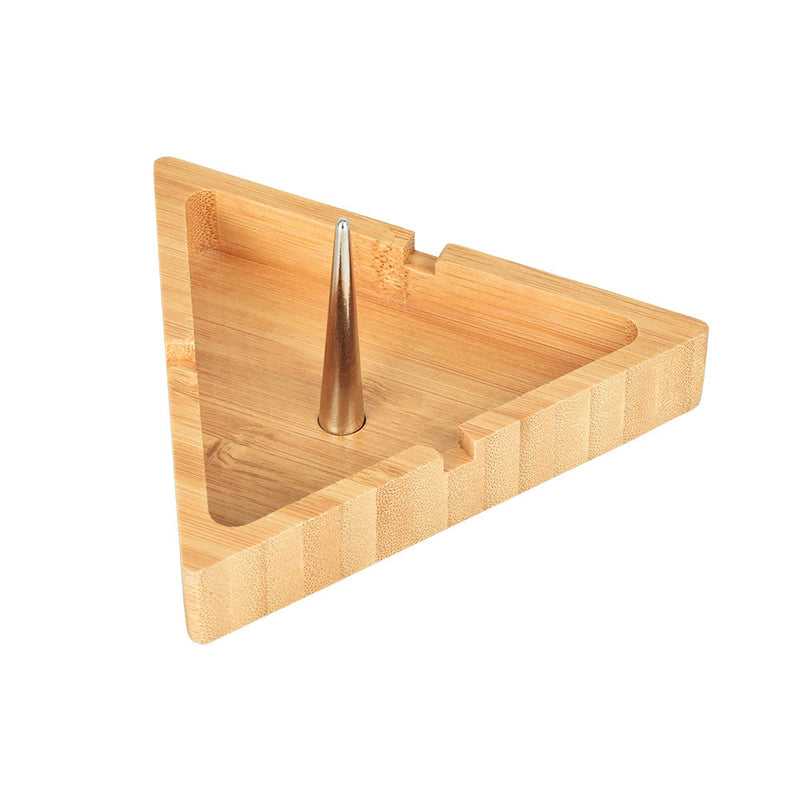 Bamboo Triangular Spiked Ashtray - 4"x4.5" - Headshop.com