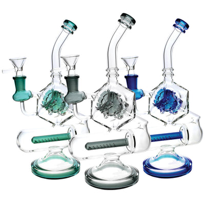 Pulsar Inception Cube Water Pipe- 10.5"/14mm F/Colors Vary - Headshop.com