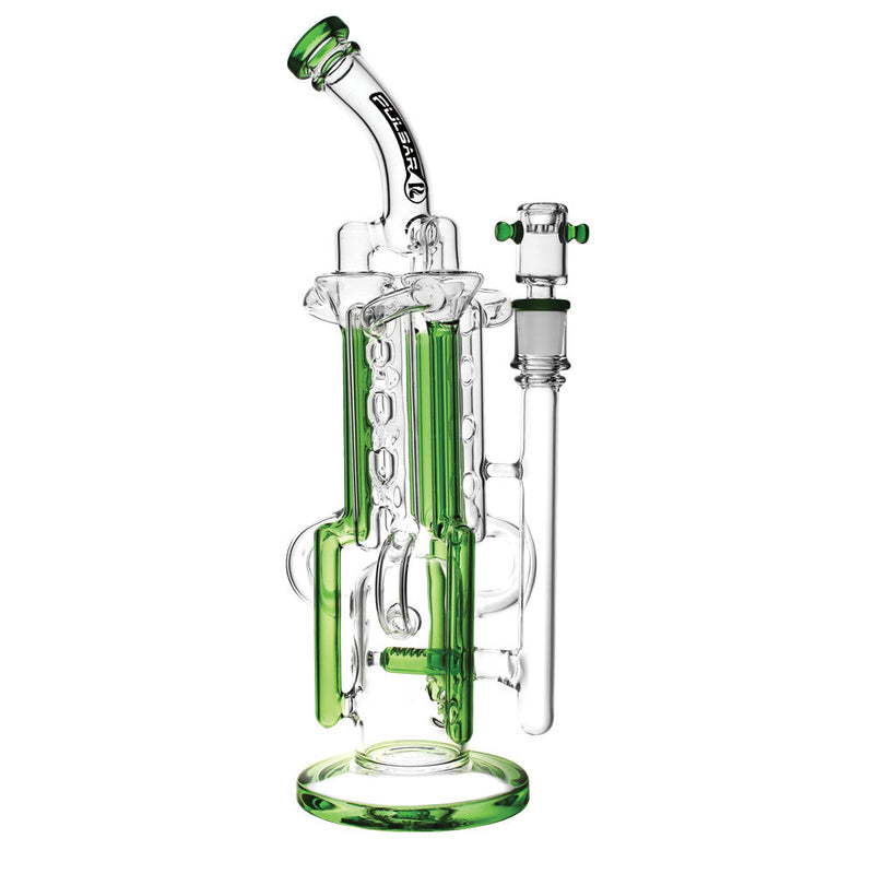 Pulsar Space Station Recycler Water Pipe-13.5"/14mm F/Clrs Vary - Headshop.com