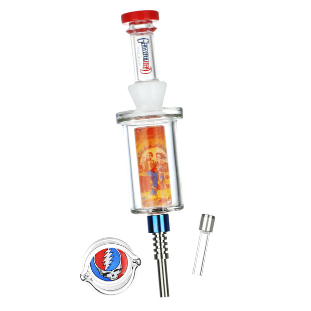 Grateful Dead x Pulsar Inside Print Vapor Vessel & SYF Dab Dish - 9.25" / Sunset Dance - Headshop.com