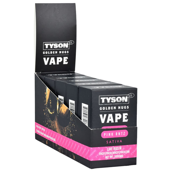 TYSON 2.0 Golden Nugs Live Rosin Disposable Vape | 3g | 5ct Display - Headshop.com