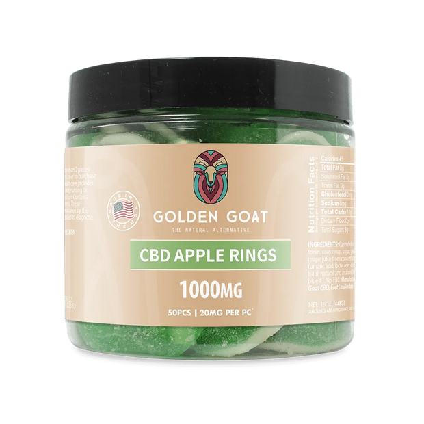 CBD Gummies 1000MG - Apple Rings - Headshop.com
